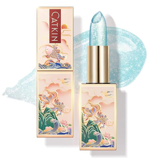 CATKIN Lip Balm Tinted Color Changing Lipstick Ultra Hydrating Lip Moistrurizer Lip Care with Vitamin E Nourishing For Cracked & Dry Lips 0.12 oz C08 Mermaid