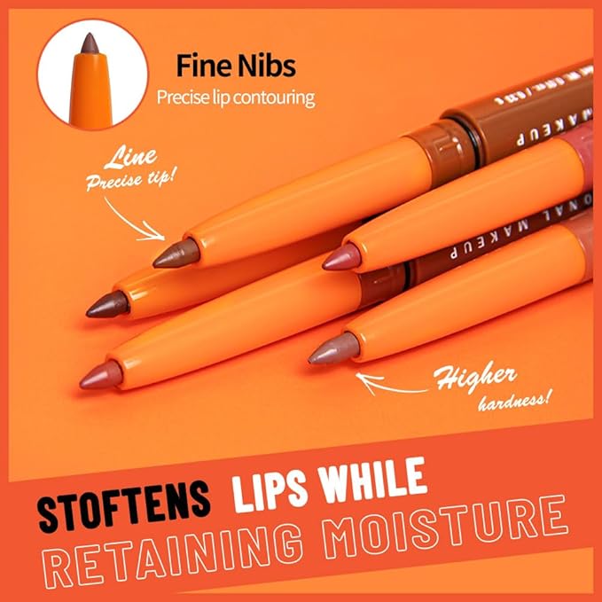 Retractable Lip Liner Pencil for Shaping & Sculpting Lips,Creamy Matte Gel Crayon Lip Liner Pencil delineador de labios,Long Lasting Waterproof Lipstick LipLiner (10#, 1 Count (Pack of 1))