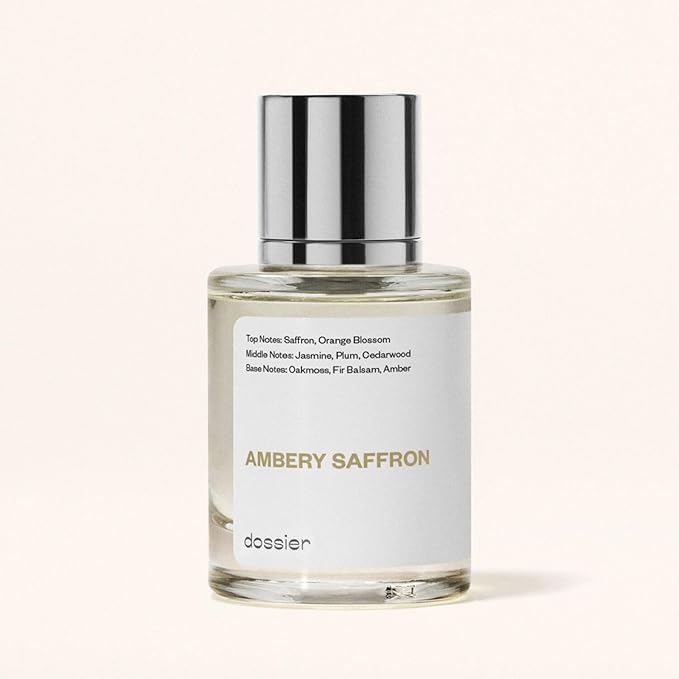 Dossier - Ambery Saffron 1.7 Fl Oz (50ml) - Eau de Parfum - Inspired by B.accarat R.ouge 540 - Vegan, Unisex Perfume Spray