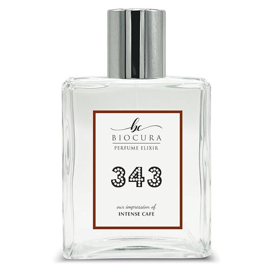 BC Perfume 343 Inspired by Intense Cafe For Women & Men Replica Fragrance Dupes Eau de Parfum Spray Bottle 3.4 Fl Oz/100ml-X1