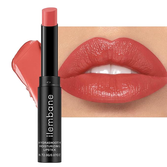 Nude Pink Moisture Lipstick – Hydrating Lip Balm for Dry, Cracked Lips, Weightless Creamy Lip Color with Vitamin E, Hydrasmooth, Glossy Juicy Finish, Long Lasting for Women (Hold me)