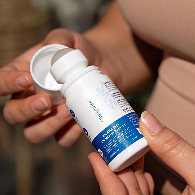 Be Bodywise Deodorant Roll on. Aluminum Free, Alcohol Free. With AHA BHA, Lactic Acid, Mandelic Acid. Prevents Odor, Reduces Pigmentation. Probiotic Toner for Women. Floral Scent. 1.7 Oz