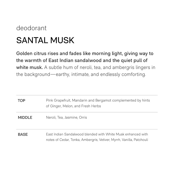 Jack Henry Natural Deodorant for Men & Women, Santal Musk Scent, Aluminum Free Deodorant with Shea Butter, Probiotics, Vegan Plant Based, Long Lasting, Baking Soda Free with Coconut MCT, 2.65 oz