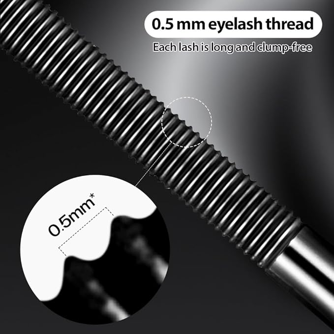 Iron Wand Mascara, 2026 New Length Curl Waterproof Quick-Drying Mascara, Waterproof Sweatproof Lengthening Curling Long Lasting Smudge Proof Tubing Mascara for Natural Lengthening (Black)