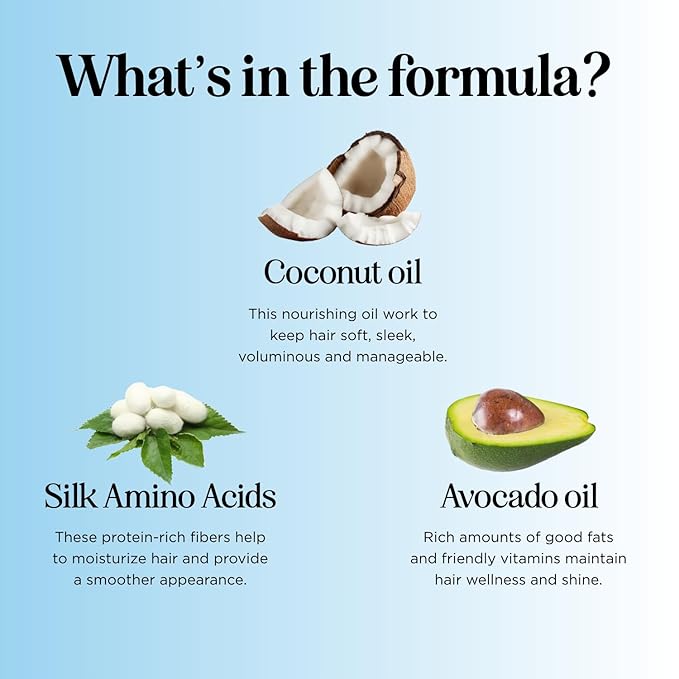 Leave In Conditioner for Dry Damaged Hair - Ultra Moisturizing Deep Conditioner for Dry Damaged Hair and Frizz Control with Silk Amino Acids - Smoothing Leave In for Curly Hair Moisturizer