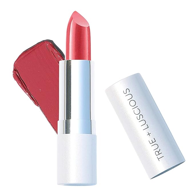 True + Luscious Super Moisture Lipstick | Satin Cream Lip Color Lasting Hydration | Hyaluronic Acid Konjac Root Powder | Vegan Cruelty-Free Gluten-Free Flatters All Skin Tones | Dreams, Natural Taupe