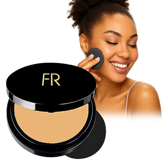 Luxury Oil Blotting Pressed Powder by Flori Roberts, Long Lasting Oil and Shine Control, Flawless Complexion for Women of Color or Deeper Skin Tones
