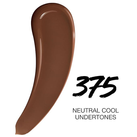 Maybelline Super Stay Lumi-Matte Foundation, Lightweight and Buildable Full Coverage Foundation Makeup For Up To 30HR Wear, 375, 1 Count