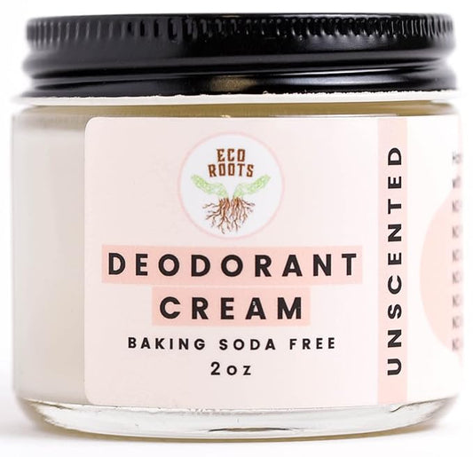 ECO ROOTS Natural Deodorant for Women & Men | Organic Deodorant Cream Non Aluminum | Baking Soda Free Healthy Deoderant for Body & Private Parts | All Vegan Pit Paste Zero Sweat Scent Free