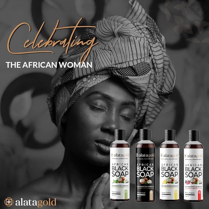 African Black Soap Liquid Body Wash (Pack of 2) – Moisturizing Black African Soap with Shea Butter, Aloe, Honey & Coconut Oil – Deep Cleansing & Hydrating – 16.9 oz (Berry Scent)