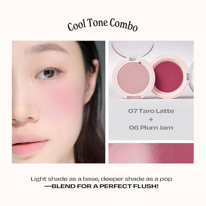 Balmy Cream Cheek | Lightweight, Natural Finish Cream Blush with Blurring Effect | 2.5g (No.3 Milky Peach)