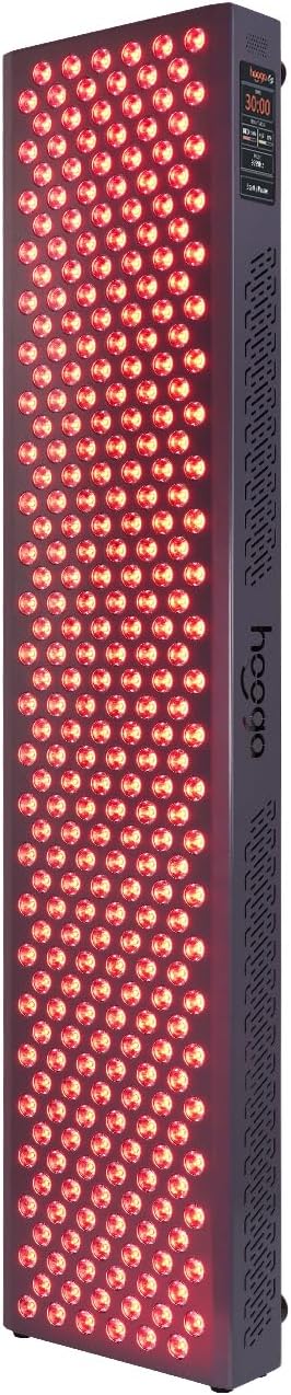 Hooga Red Light Therapy, Red Near Infrared LED Panel, 300 Quad Chip Flicker Free LEDs, Ultra Series, Clinical Grade Device for Energy, Pain, Skin, Recovery, Sleep, Performance. ULTRA1500.