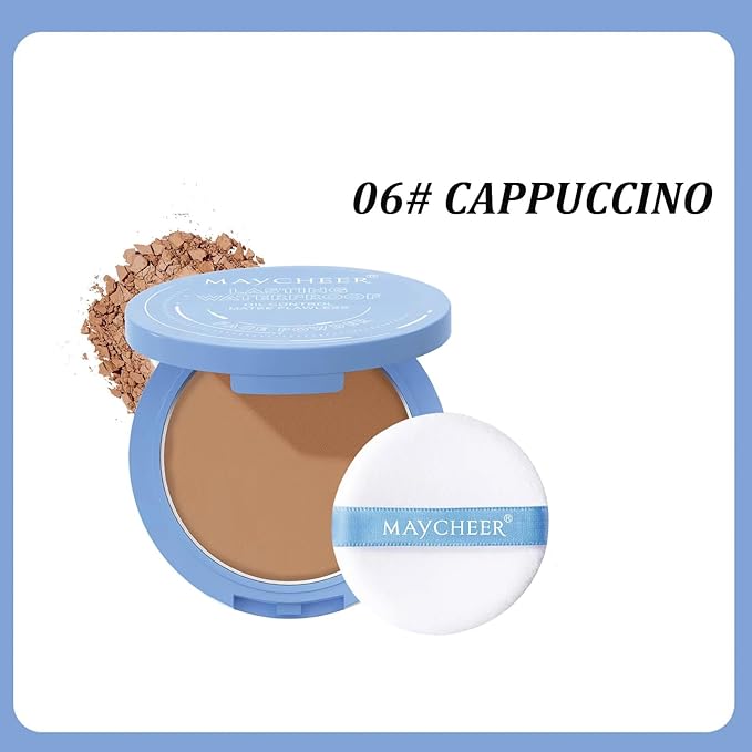 Maycheer Face Powder - Maycheer Setting Powder, Waterproof Long Lasting Finishing Powders, Lightweight Oil Control Facial Powders for Face (06# CAPPUCCINO)