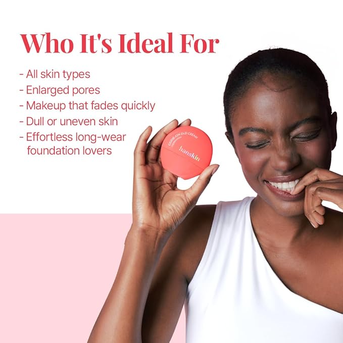 Hanskin Code on Double D Cream Foundation, Full Coverage Korean BB Cream & Liquid Skin Tint Foundation, Semi-Matte Finish, Lightweight Pore-Perfecting Base, 0.05 Fl Oz * 6colors (STARTER PACK)