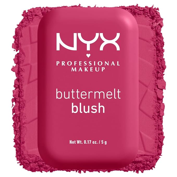NYX PROFESSIONAL MAKEUP Buttermelt Powder Blush, Fade and Transfer-Resistant Blush, Up to 12HR Make Up Wear, Vegan Formula - Butta Than Before