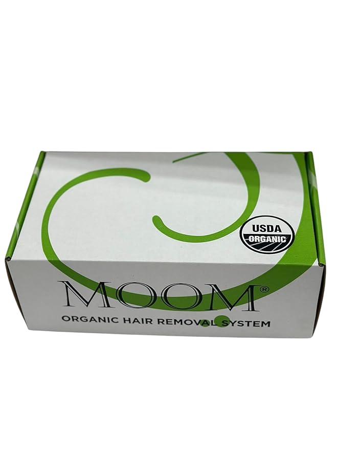 MOOM Organic Waxing Kit Gift Box for Women – Sugar Wax Hair Removal for Face, Bikini & Underarms – Travel Wax, Foot Spa Cream & Tools – Ideal for traveling & gifting