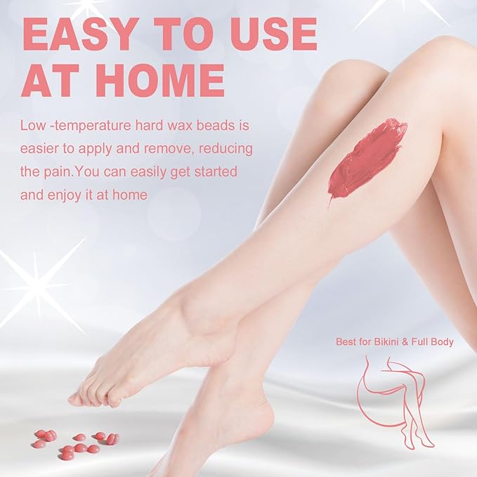 5lb Wax Beads for Hair Removal, 80 oz Bulk Big Bag of Pink Hypoallergenic Wax Bean Refill for Commercial Salon & At-Home Use, Full Body (Brazilian, Bikini, Face, Underarm, Legs) Coarse & Fine Hair