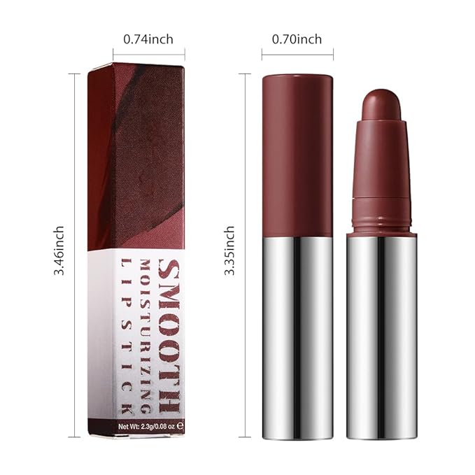 Maroon Matte Lipstick Crayon - High Pigment Creamy Formula, Waterproof Long Lasting, Smooth Glide Application, Non-Sticklipstick, Ultra Thin Lightweight, Velvet Matte Lip Feel for Women 06#