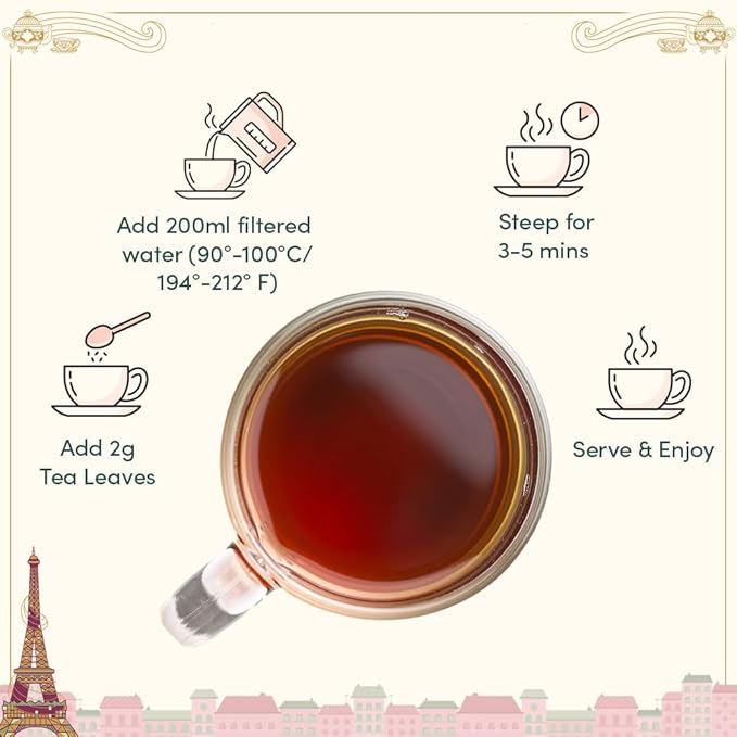 VAHDAM, Weekend in Paris Tea Gift Set - 9 Assorted Teas | Travel Edition Gift Box | Natural Ingredients Luxury Tea Set | Gluten Free, Non-GMO