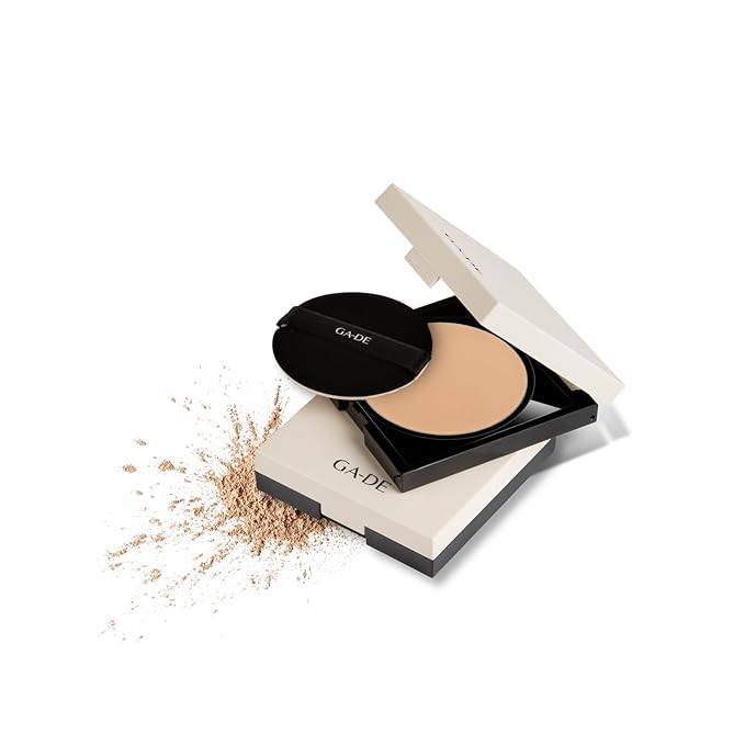 GA-DE Longevity Second Skin Pressed Powder - Face Makeup - Blurs Imperfections and Smooths Fine Lines - 506 Light Medium - 0.39 oz Foundation Powder