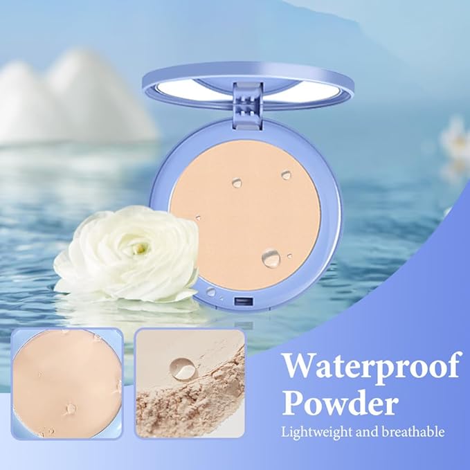 Matte Perfection Pressed Powder, Oil Control Face Pressed Powder, Waterproof Long Lasting Finishing Compacto to Achieve a Flawless Matte Complexion (Natural Beige, 0.35 FL OZ)