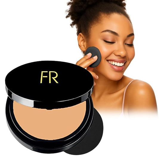 Luxury Oil Blotting Pressed Powder by Flori Roberts, Long Lasting Oil and Shine Control, Flawless Complexion for Women of Color or Deeper Skin Tones