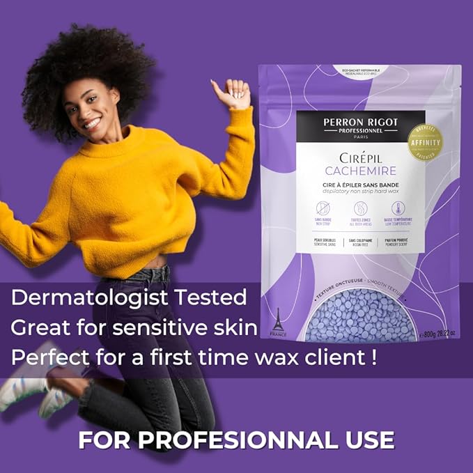 Cirepil - Cachemire - 800g / 28.22 oz Beads Bag - Dermatologist Tested, Allergen-Free - Perfect for Sensitive Skin, Intimate Areas or Beginners - Cashmere Wax Beads