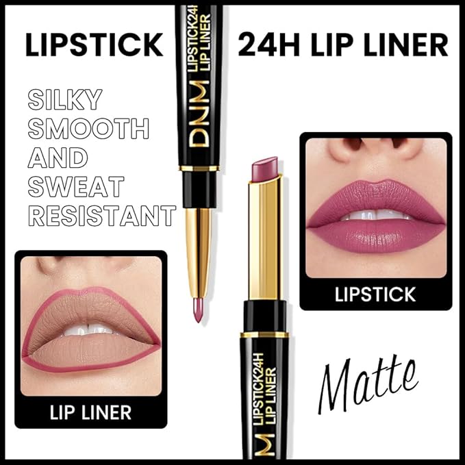 evpct 1Pcs Burgundy Red Matte Lip Liner and Lipstick for Women, Rose Magic Lipstick Lip Stain 24 Hours Original Lip Liner Makeup Stain Long Lasting Waterproof Smudge Proof labial Lip Pencil 36#