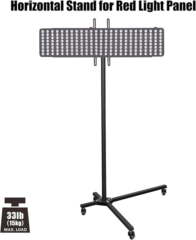 Red Light Therapy Device for Face and Body,660nm 850nm Red Near Infrared Light Therapy Panel Full Body, Dual Chip LEDs,Clinical Grade,Red Light Panel for Skin,Pain (Black, Stand 600W-TO-4000W)