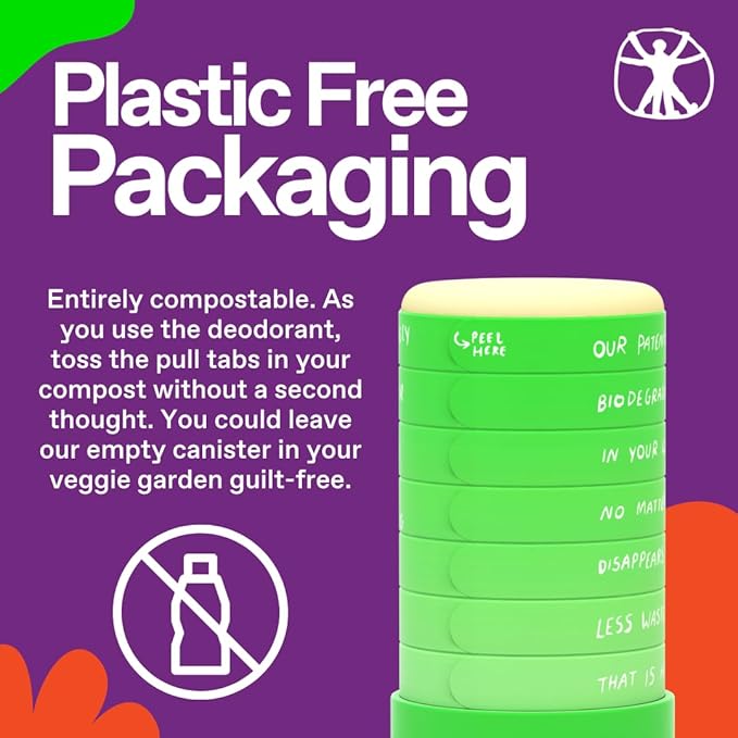 Natural Deodorant | Alumium Free, Plant-Based, Baking Soda & Plastic Free | Long-Lasting Protection for Sensitive Skin | Vegan and Eco-Friendly MADE IN USA