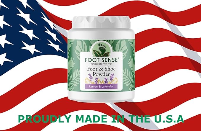 FOOT SENSE All Natural Foot & Shoe Powder, Foot Deodorant, Talc-Free, Odor Eliminator, Disinfects & Deodorizes, Long-Lasting up to 6 Months Safe for Men, Women, Kids, Athletes, 50g (4 Pack)