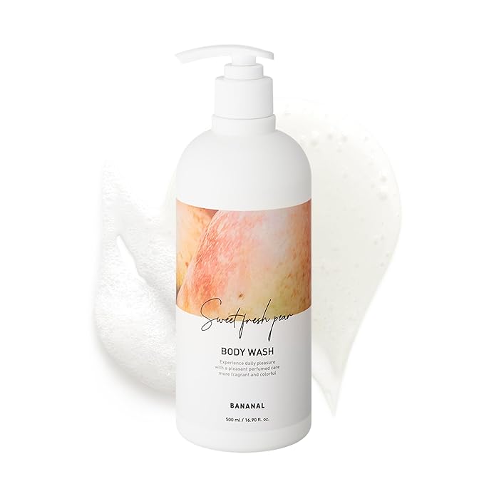 Korean Body Wash with Hyaluronic Acid & Aloe – Hydrating Moisturizing Cleanser for All Skin – Infused with Natural Extracts – Paraben & Silicone-Free – Sweet Fresh Pear, 500ml / 16.9 fl oz