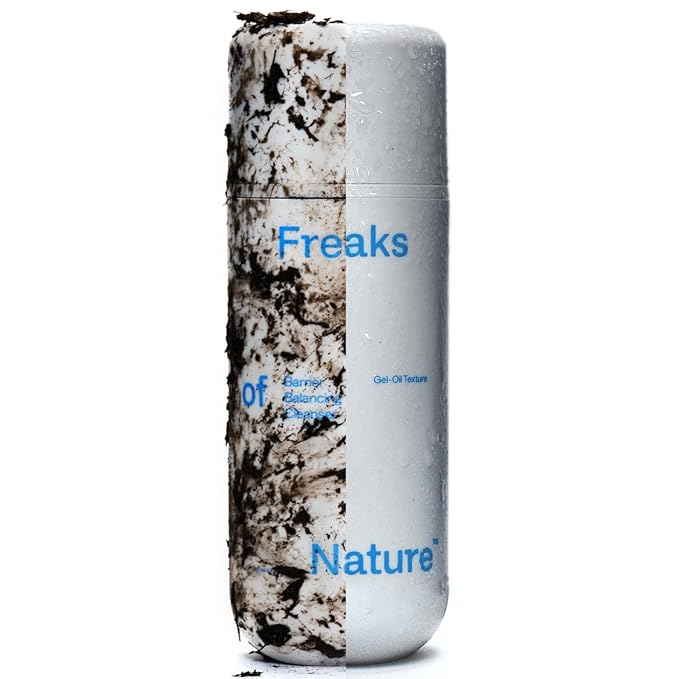 Freaks of Nature Barrier Balancing Cleanser | Foaming Gel-To-Oil Facewash | Dermatologist Test Vegan Formula 3.4 Fl oz