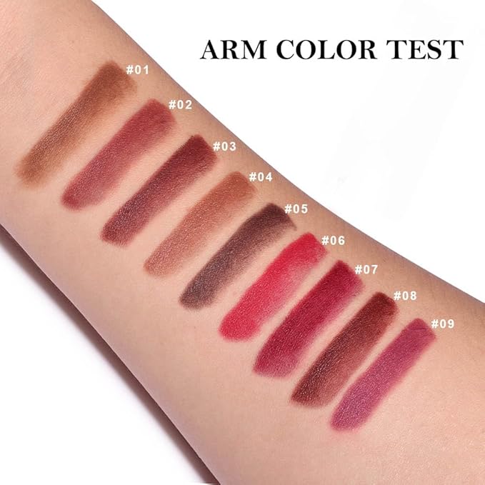 Sienna Gradient Matte Lipstick Crayon Lip Liner pencil for Women, Flawless Contour Gradual Ombre Effect lip Pencil, Long Lasting Waterproof Smudge Proof Lipstick Pencil 04#