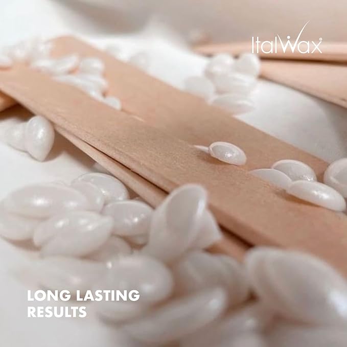 Italwax Top Line Crystal Hard Wax 1.65lb (750g)– Neutral White Ultra-Delicate Formula with No Fragrance or Colorants, Ideal for Reactive Skin & Facial Areas – Made in Italy