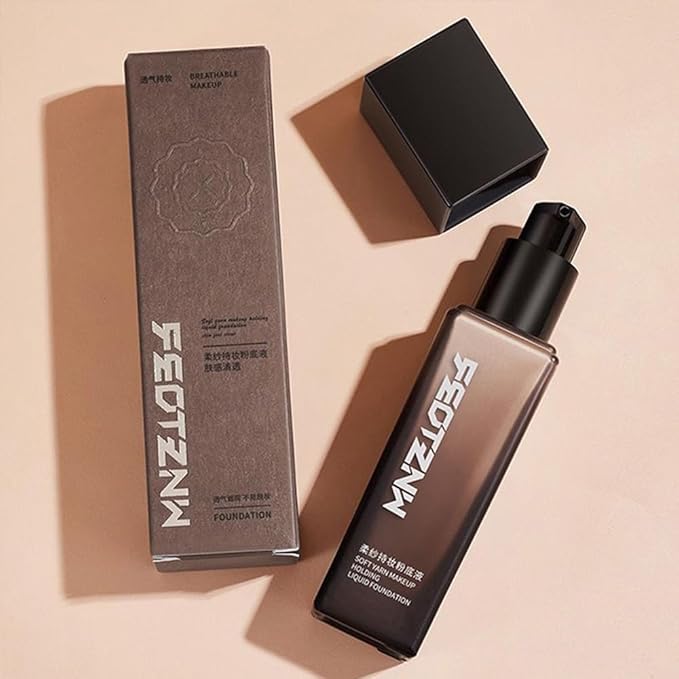 Feotznw Liquid Foundation - Lightweight, Semi-Matte Finish, Medium Coverage for Oily Skin & Uneven Tone, Vegan & Cruelty-Free, 1.014 fl Oz (Ivory)