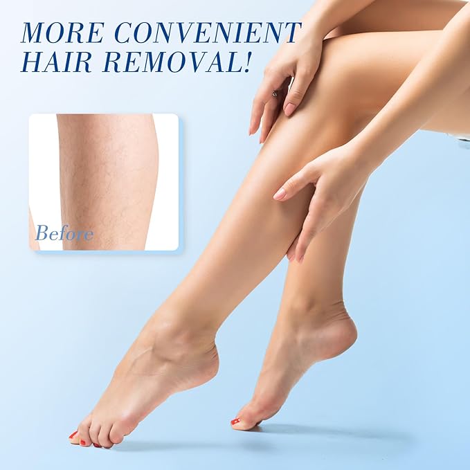 60PCS Wax Strips for Hair Removal - 40 Body & 20 Facial Hair Removal for Women - Waxing Kit for Women, Face, Body, Arms, Legs, Chest, Back, Bikini/Brazilian Waxing Strips & 4Calming Oil Wipes