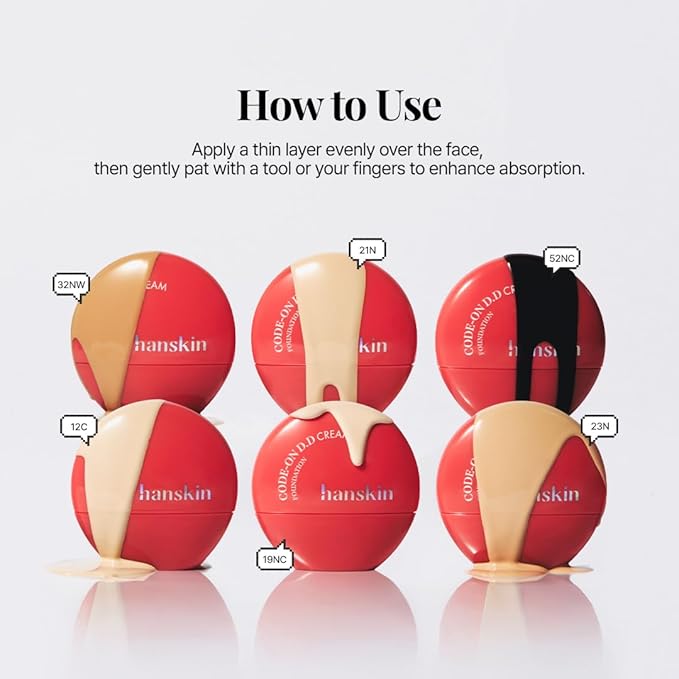 Hanskin DD Cream Foundation – Korean BB Cream Liquid Foundation | Lightweight Semi-Matte Tinted Moisturizer | Pore-Blurring, Tone-Evening Daily Base Makeup | 1.18 fl oz (32NW DEEP BEIGE)