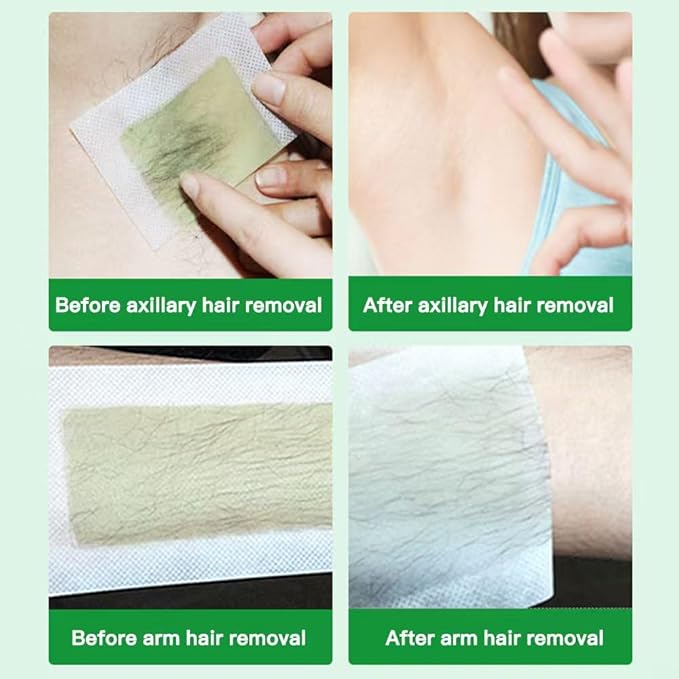 Wax Strips 60 Strips body wax strips Wax Strips for Hair Removal Facial Hair Removal for Women Waxing Kit for Face, Body, Arms, Legs, Chest, Back, Bikini & Brazilian 6 bagsCalming Oil Wipes (60)