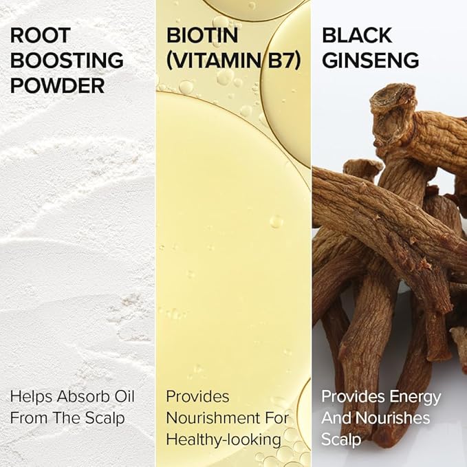 I DEW CARE Biotin Clarifying Dry Shampoo - Tap Secret Original Trio Set | Strengthening & Volumizing, Powder Type, Refillable, Non-aerosol, Brunette, Korean Ginseng, Stocking Stuffers, 0.26 Oz * 2ea