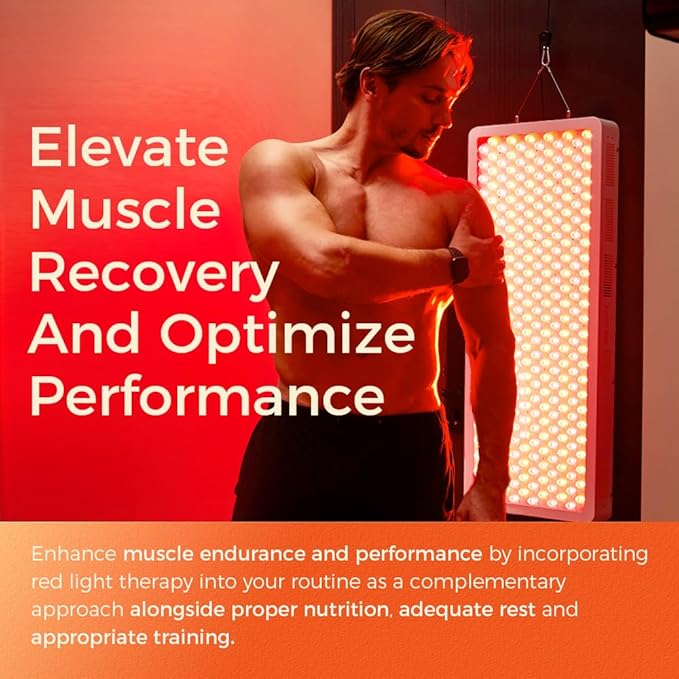 BestQool Red Light Therapy for face Body, 4 Wavelengths Infrared Red Light Therapy, 100 Elite Grade Dual Chip LEDs, High Power Red Light Panel for Pain, Muscle, Energy. 170W. Modular Design.