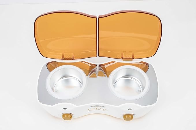 GiGi Deluxe Double Wax Warmer - Hair Removal Waxing Kit Heater, Dual Pot Design, Adjustable Temperature Control, Salon & Home Use, 14 oz (2) Wax Can