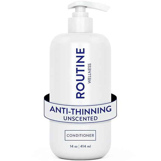 Routine Wellness Anti-Thinning Deep Conditioner for Thinning Hair - DHT Blocker for Hair Loss in Men & Women - Promotes Healthy Hair - Unscented 14oz