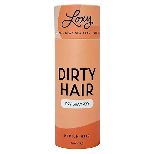 Loxy Dry Shampoo Volumizing Powder for Light, Brown, & Dark Hair | Non Aerosol | Made in USA, No Benzene, Vegan, Talc Free, Aluminum Free | Grapefruit essential oil | 2.6 oz