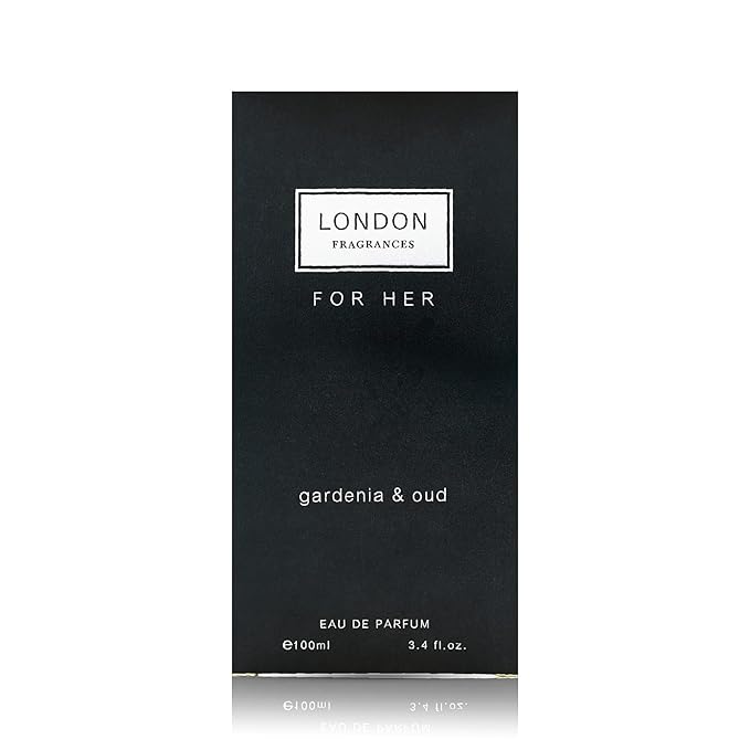 London Fragrances Gardenia and Oud - White Floral, Musky Scent - Women's Fragrance - Captivating Perfumes for Women - 3.4 oz EDP Spray