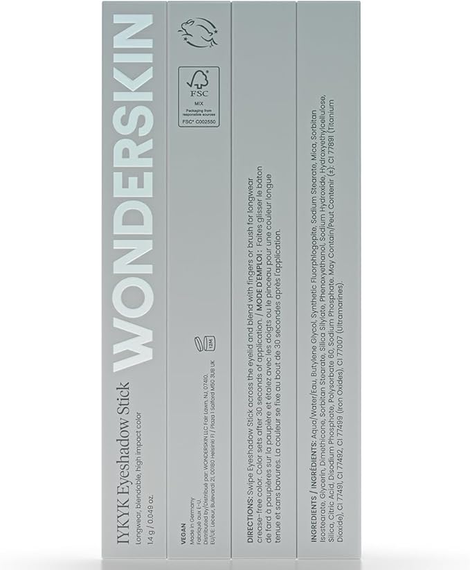Wonderskin IYKYK Eyeshadow Stick - Longwear Eye Shadow Sticks, Budge-Proof and Waterproof Matte Eyeshadow Stick with Built-in Sharpener (Mink)