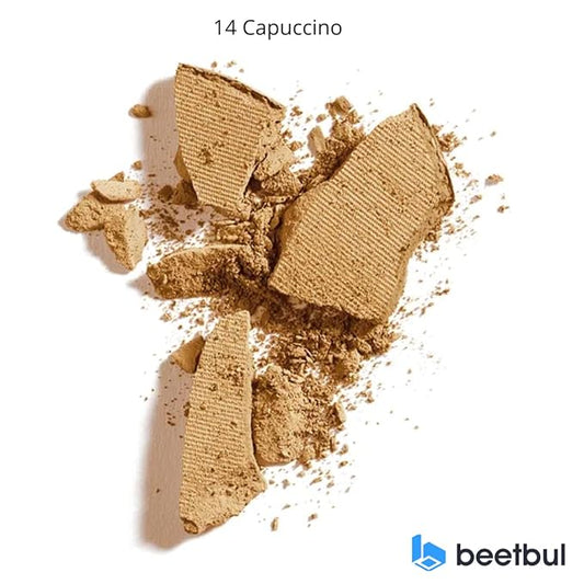 Beetbul Makeup & Exfoliation Kit - Bissú Compact Powder + 1 Medium Velvet Puff + 2 Finger Puffs + 1 Facial Exfoliating Sponge (15 Cocoa, One Size)