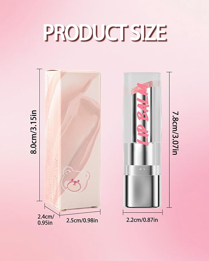 Tinted Lip Balm, Hydrating Moisturizing Lipstick, Nourishing Lip Stain Long Lasting Waterproof, Natural Glossy Lip Tint Moisturizer, Non-Sticky Tinted Lip Gloss, Christmas Makeup Gift for Women-02