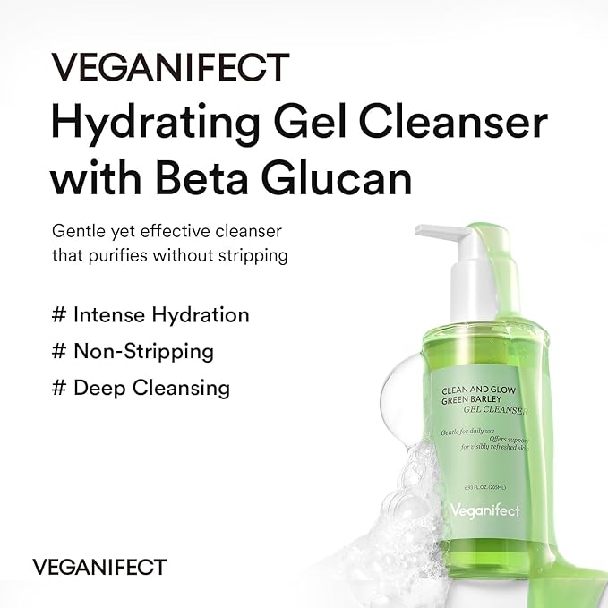 Hydrating Gel Cleanser Face Wash, Non-Stripping Gel-to-Foam, Deep Hydration for Sensitive Oily & Dehydrated Skin, Korean Skin Care, Gentle cleanser, Big Size (205ml/6.93 fl oz)