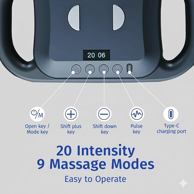 Belovedone Massage Gun, 6 Head Percussion Massage Guns, Deep Tissue Muscle Massagers, Electric Massager Tool for Legs, Arms, Waist, Back, Buttocks